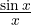 \frac{\sin x}{x}