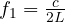 f_1 = \frac{c}{2L}