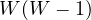 W(W-1)
