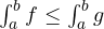 \int_a^b f \le \int_a^b g