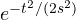 e^{-t^2/(2s^2)}