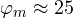 \varphi_m \approx 25&deg;