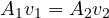 A_1v_1 = A_2v_2