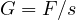G = F/s