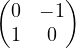 \begin{pmatrix}0 & -1\\ 1 & 0\end{pmatrix}