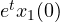 e^{t}x_1(0)