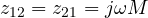 z_{12} = z_{21} = j\omega M