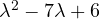 \lambda^2 - 7\lambda + 6