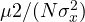 \mu \lt  2/(N\sigma_x^2)