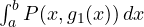 \int_a^b P(x, g_1(x))\,dx