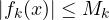 |f_k(x)| \le M_k