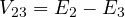 V_{23} = E_2 - E_3