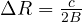 \Delta R = \frac{c}{2B}
