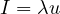 I = \lambda u