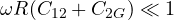 \omega R(C_{12} + C_{2G}) \ll 1