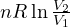 nR\ln\frac{V_2}{V_1}