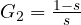 G_2 = \frac{1 - s}{s}
