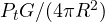 P_tG/(4\pi R^2)