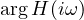 \arg H(i\omega)