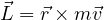 \vec L = \vec r\times m\vec v