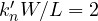 k_n'W/L = 2