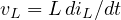 v_L = L\,di_L/dt
