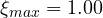 \xi_{max} = 1.00
