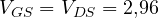 V_{GS} = V_{DS} = 2{,}96