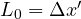L_0 = \Delta x'