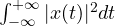 \int_{-\infty}^{+\infty} |x(t)|^2 dt