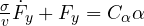 \frac{\sigma}{v}\dot F_y + F_y = C_\alpha\alpha