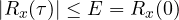 |R_x(\tau)| \le E = R_x(0)
