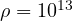 \rho = 10^{13}