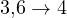 3{,}6 \to 4