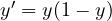 y' = y(1 - y)