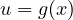 u = g(x)