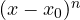 (x - x_0)^n