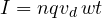 I = nqv_d\,wt