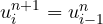 u_i^{n+1} = u_{i-1}^n