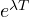 e^{\lambda T}