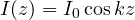 I(z) = I_0\cos kz