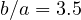 b/a = 3.5