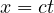 x = ct