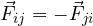 \vec F_{ij} = -\vec F_{ji}