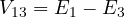 V_{13} = E_1 - E_3