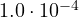 1.0\cdot 10^{-4}