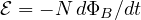 \mathcal E = -N\,d\Phi_B/dt