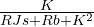 \frac{K}{RJs + Rb + K^2}