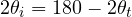 2\theta_i = 180&deg; - 2\theta_t