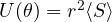 U(\theta) = r^2\langle S\rangle